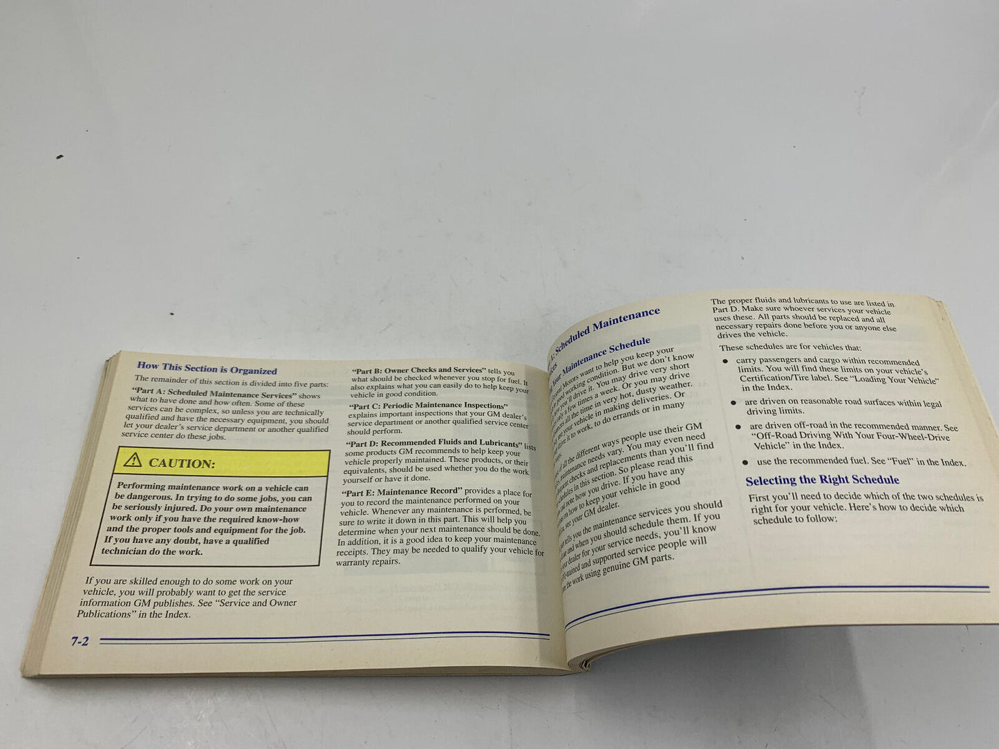 1996 Chevrolet S-Series Pickup Owners Manual OEM A01B38025