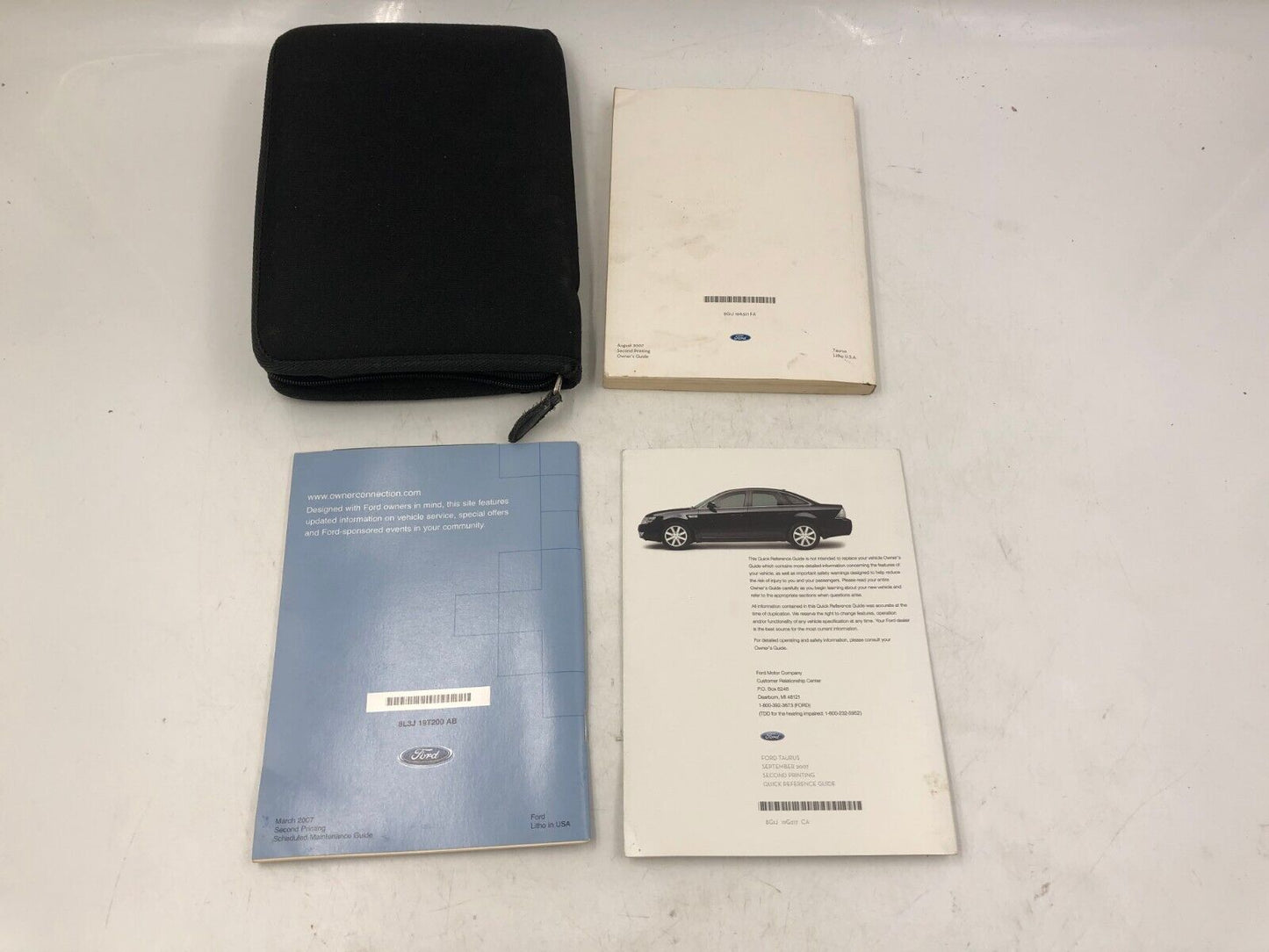 2008 Ford Taurus Owners Manual Handbook Set with Case OEM A04B28039