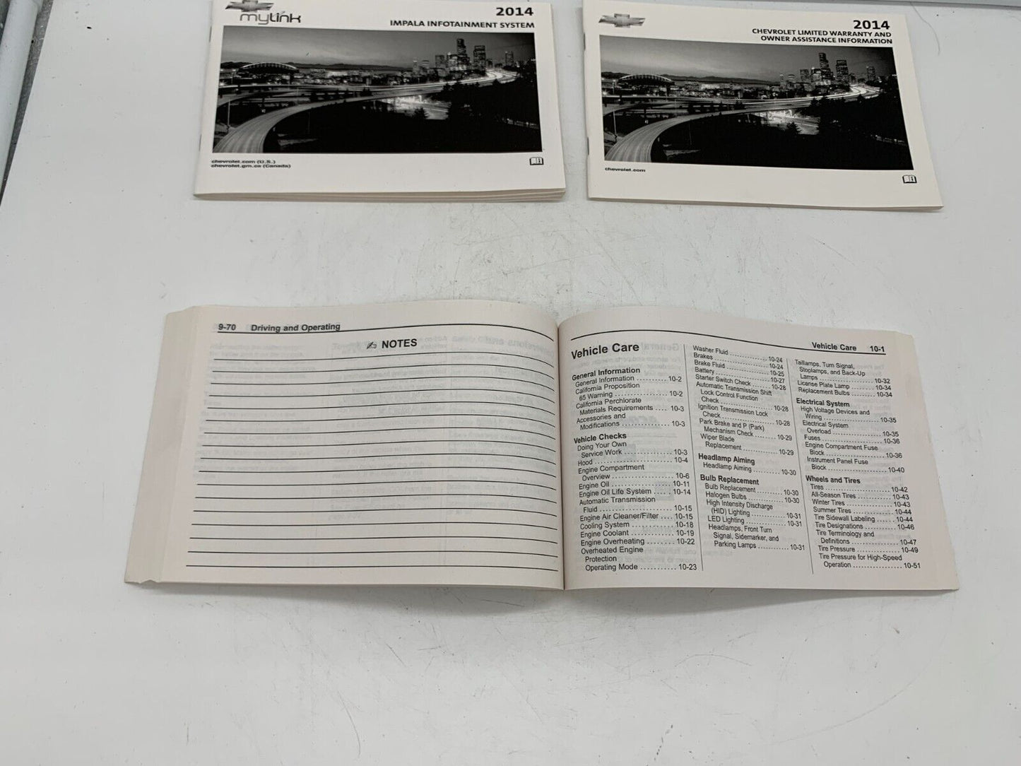 2014 Chevrolet Impala Owners Manual Set OEM E04B59001