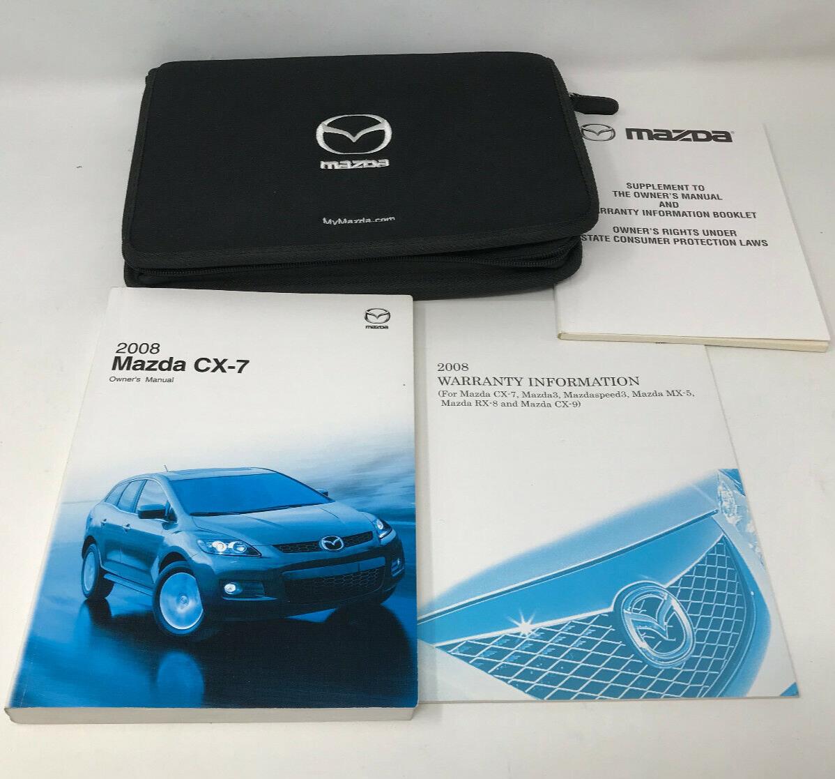 2008 Mazda CX7 CX-7 Owners Manual Set with Case OEM B03B07040