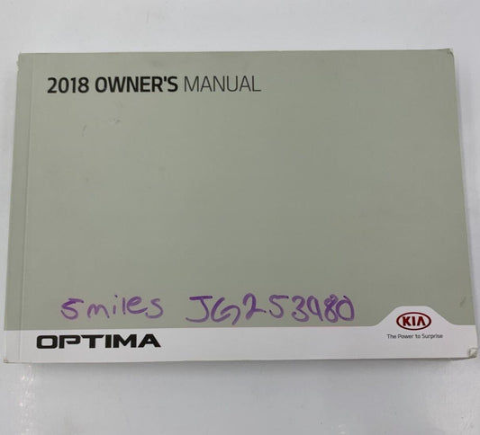 2018 Kia Optima Owners Manual OEM C02B55023