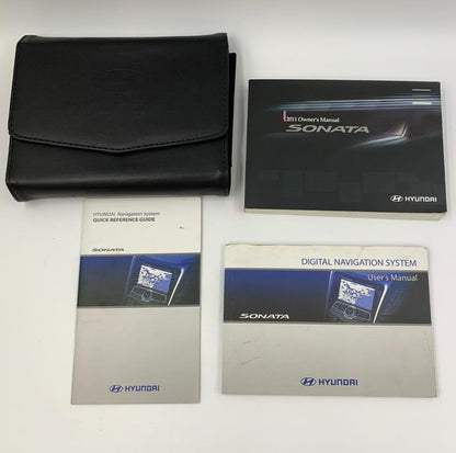 2011 Hyundai Sonata Owners Manual Set with Case OEM C01B28019