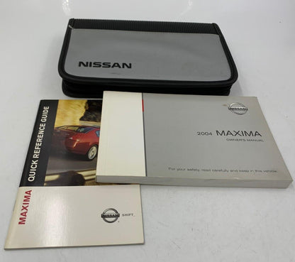 2004 Nissan Maxima Owners Manual Handbook Set with Case OEM F02B05055