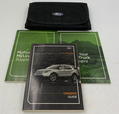 2011 Ford Explorer Owners Manual Handbook Set with Case OEM C02B34057