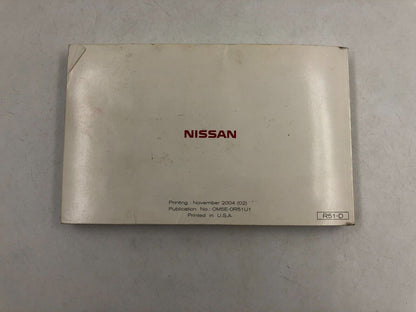 2005 Nissan Pathfinder Owners Manual OEM A02B24030