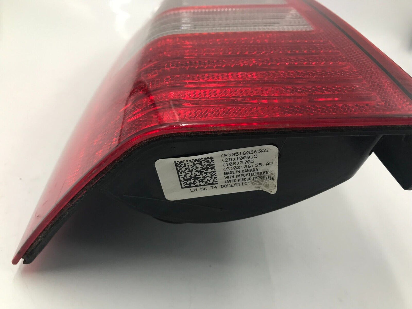 2008-2017 Jeep Patriot Driver Side Tail Light Taillight OEM D02B44045