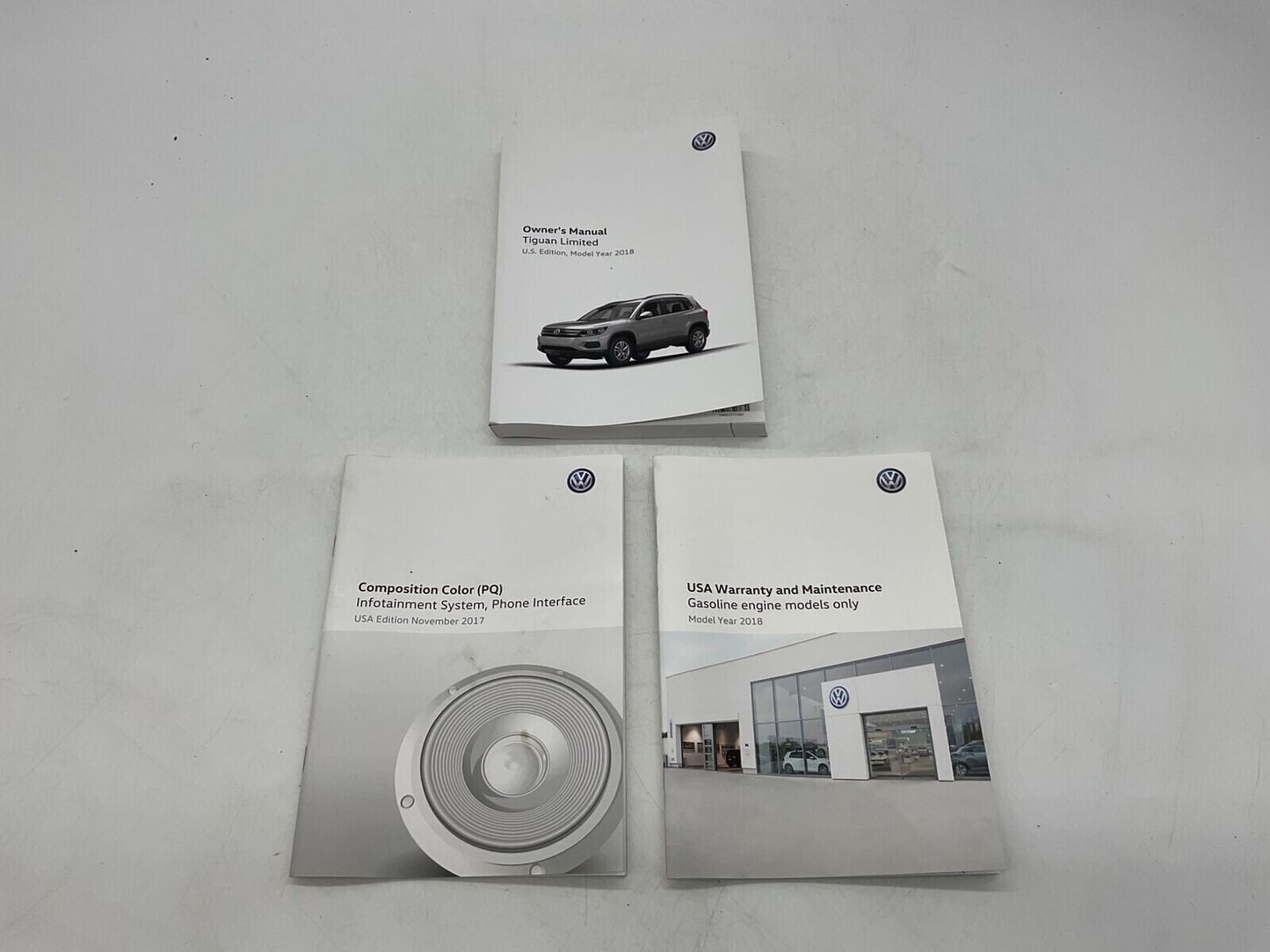 2018 Volkswagen Tiguan Owners Manual Set with Case OEM B01B03025