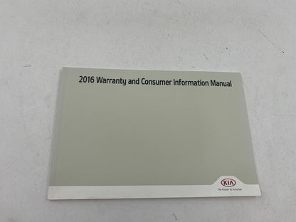 2016 Kia Forte Owners Manual Handbook Set OEM A04B08039