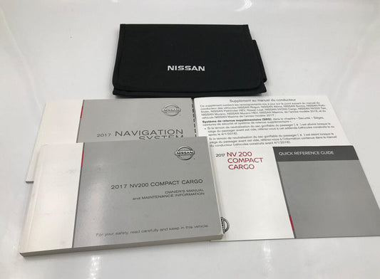 2017 Nissan NV200 Compact Cargo Owners Manual Set with Case OEM A01B35010