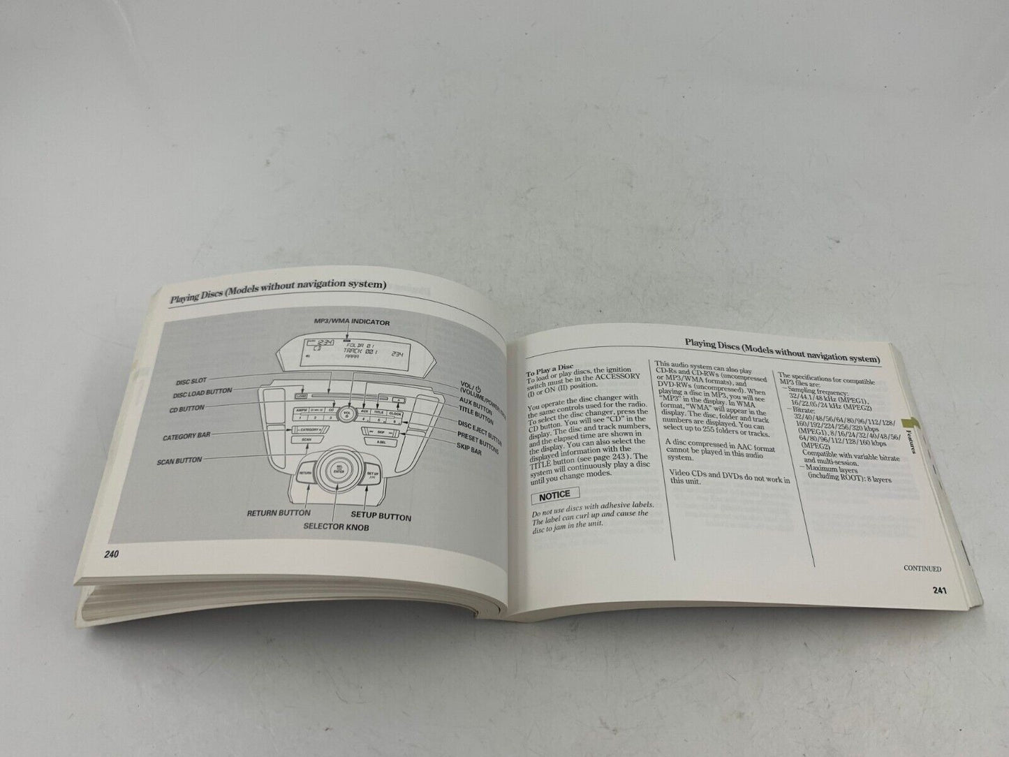 2009 Acura TL Owners Manual Handbook Set with Case OEM F04B08058