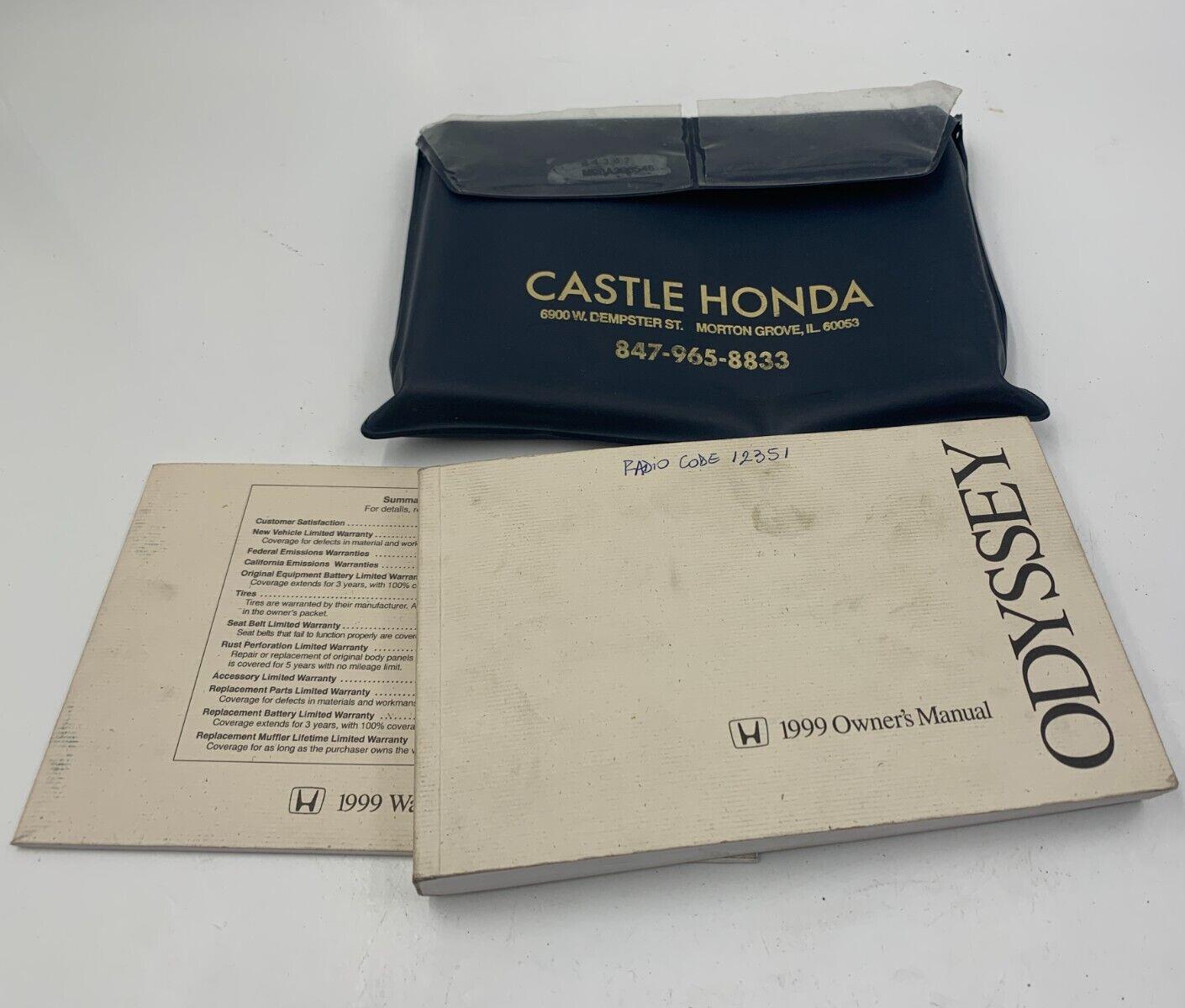 1999 Honda Odyssey Owners Manual Handbook Set with Case OEM E03B19060