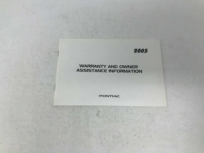 2004 Pontiac Grand Prix Owners Manual Handbook OEM with Case G04B21008