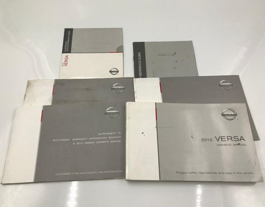 2010 Nissan Versa Owners Manual Handbook Set with Case OEM G02B48037