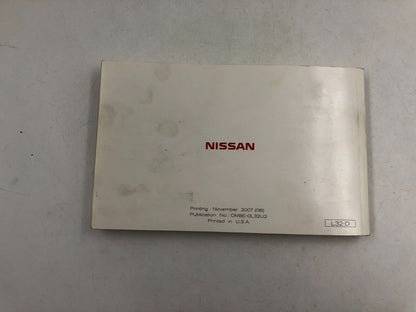 2008 Nissan Altima Owners Manual Handbook Set with Case OEM D03B27027