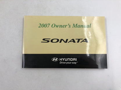 2007 Hyundai Sonata Owners Manual With Case OEM D03B33024