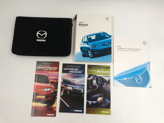 2006 Mazda 3 Owners Manual Handbook Set with Case OEM D03B27024