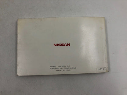 2003 Nissan Altima Owners Manual OEM A02B24031