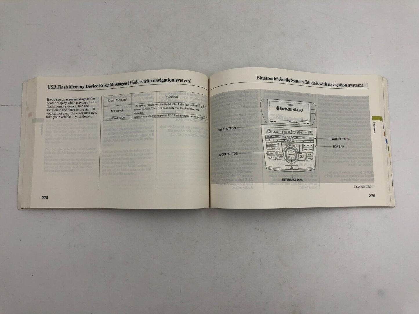 2009 Acura TSX Owners Manual Handbook Set with Case B03B48023