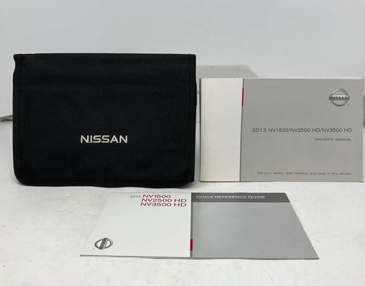 2013 Nissan NV1500 NV2500 NV3500 HD Owners Manual Set with Case A02B15020