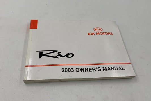 2003 Kia Rio Owners Manual Handbook OEM G03B09060