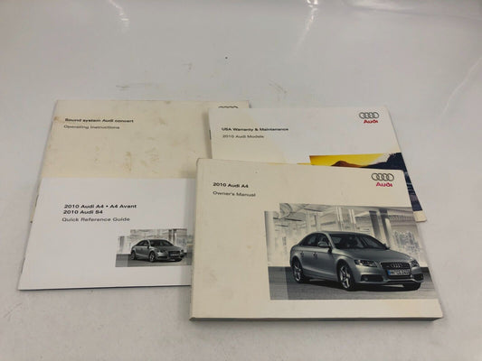 2010 Audi A4 Sedan Owners Manual Set OEM G04B20061