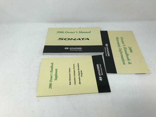 2006 Hyundai Sonata Owners Manual Case Handbook OEM G01B53007