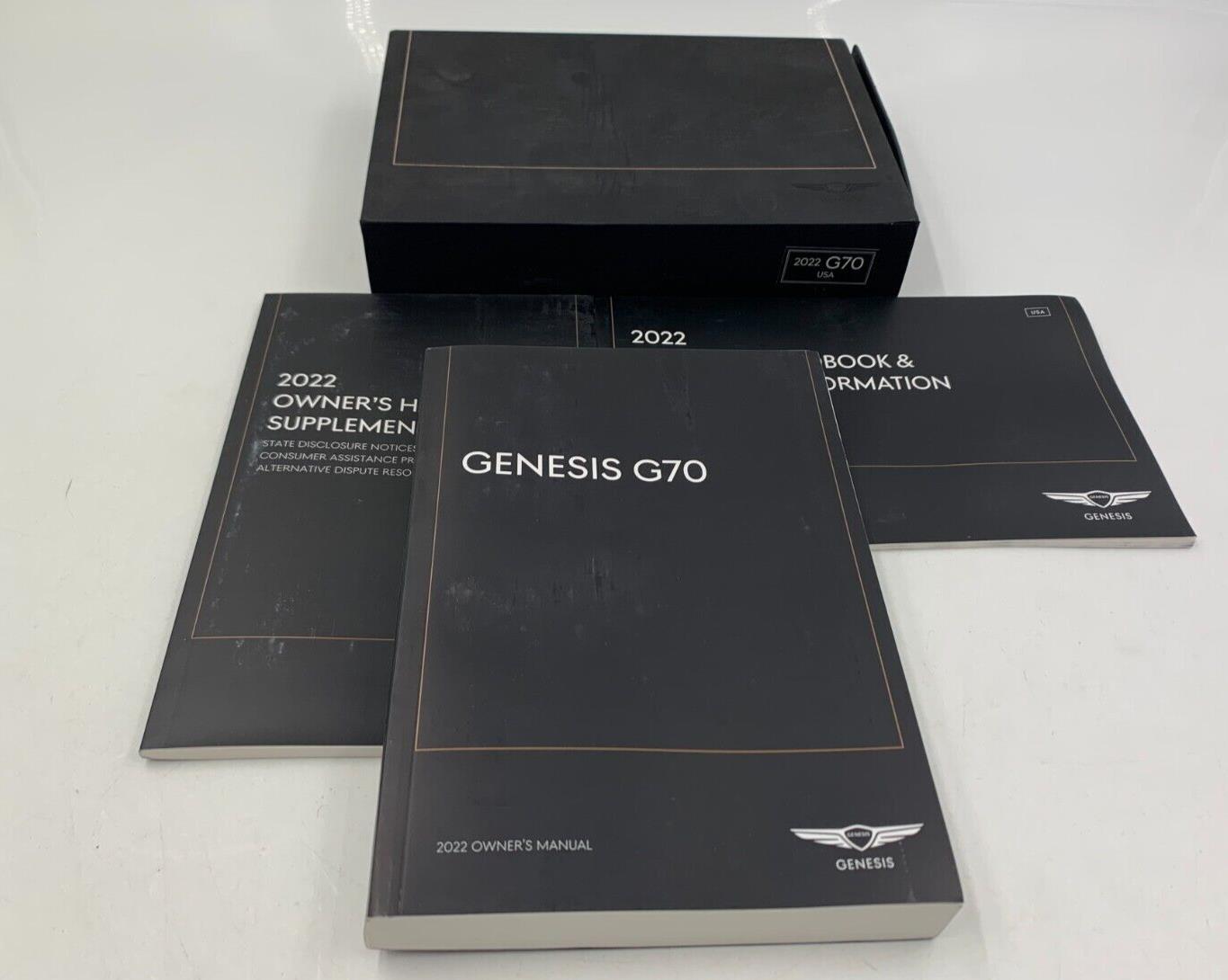 2022 Genesis Owners Manual Guide Set with Case OEM A03B37050