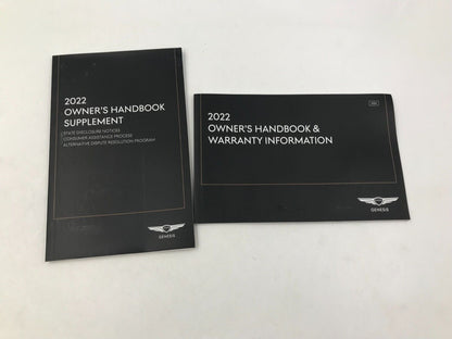 2022 Genesis Owners Manual Guide Set with Case OEM A03B37050