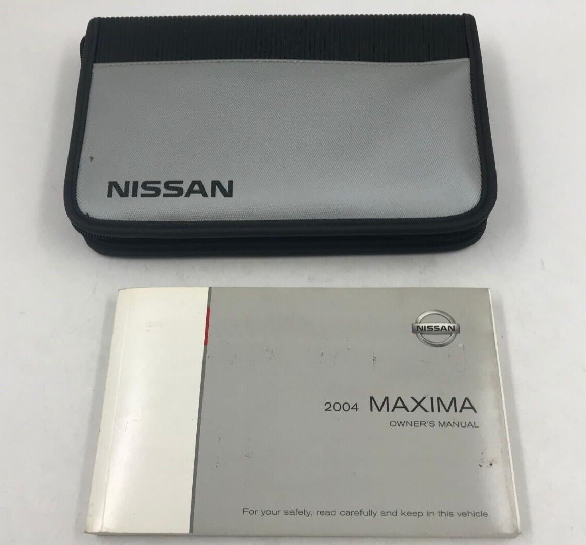 2004 Nissan Maxima Owners Manual Handbook with Case OEM H01B01010