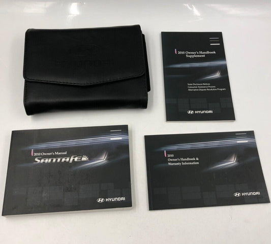 2010 Hyundai Santa Fe Owners Manual Handbook Set with Case OEM E03B49058