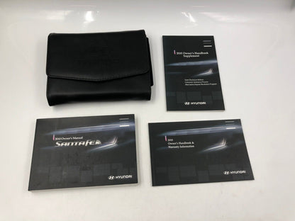 2010 Hyundai Santa Fe Owners Manual Handbook Set with Case OEM E03B49058