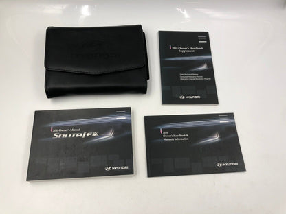 2010 Hyundai Santa Fe Owners Manual Handbook Set with Case OEM E03B49058