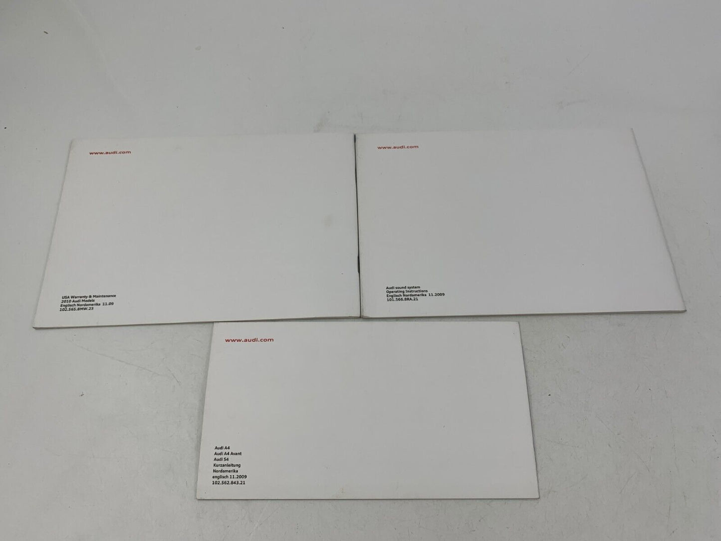 2010 Audi A4 Sedan Owners Manual Handbook Set with Case OEM E03B07022