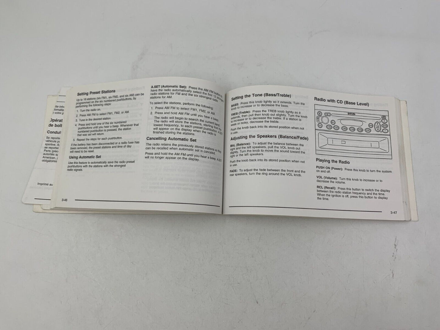 2005 Saturn Ion Owners Manual OEM E02B50017