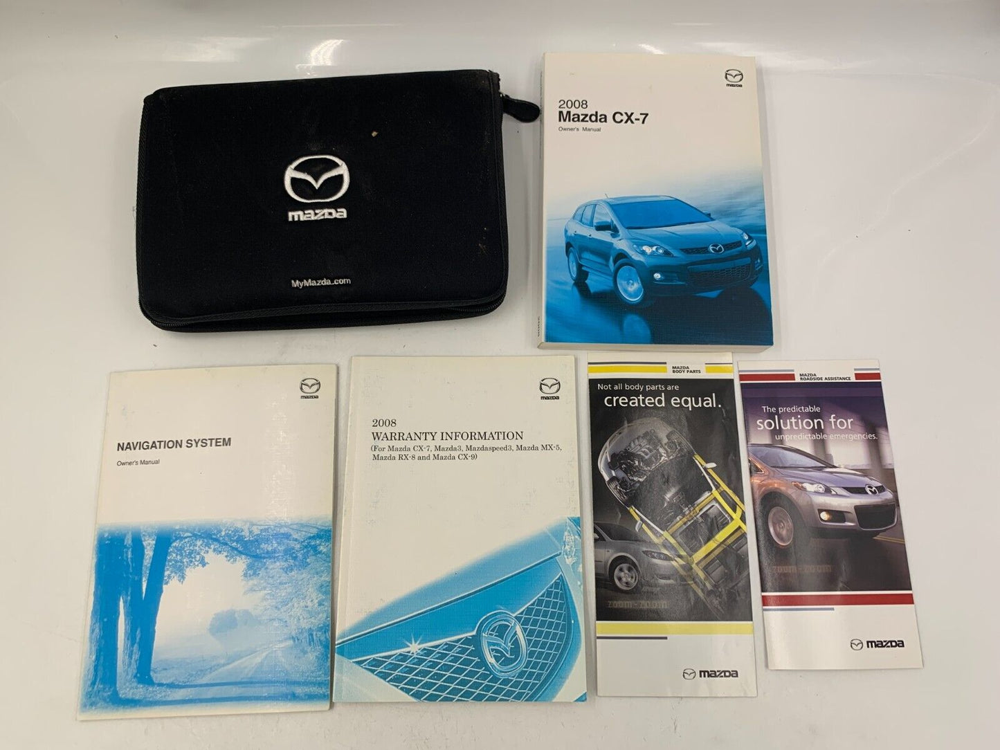 2008 Mazda CX7 CX-7 Owners Manual Handbook Set with Case OEM E04B13063