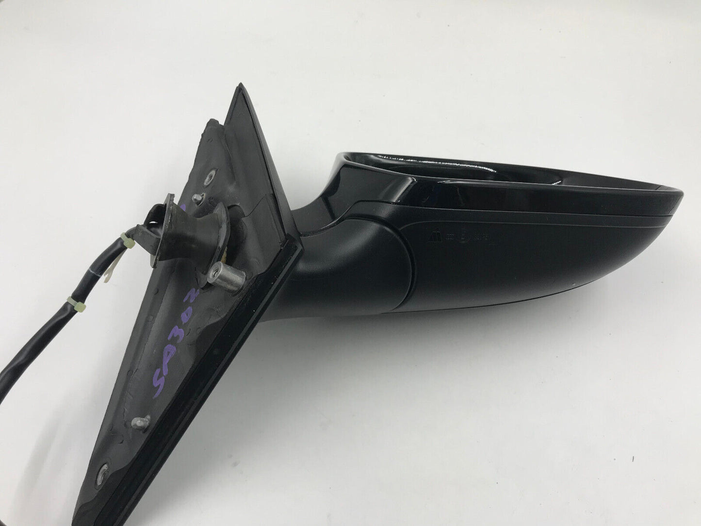 2009 Audi A4 Passenger Side View Power Door Mirror Black OEM C02B09046