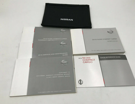 2017 Nissan NV200 Compact Cargo Owners Manual Set with Case OEM G04B55010