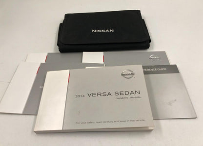 2014 Nissan Versa Sedan Owners Manual Set with Case OEM B04B55037