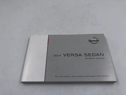 2014 Nissan Versa Sedan Owners Manual Set with Case OEM B04B55037