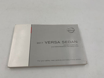 2017 Nissan Versa Sedan Owners Manual Handbook Set OEM B04B15032