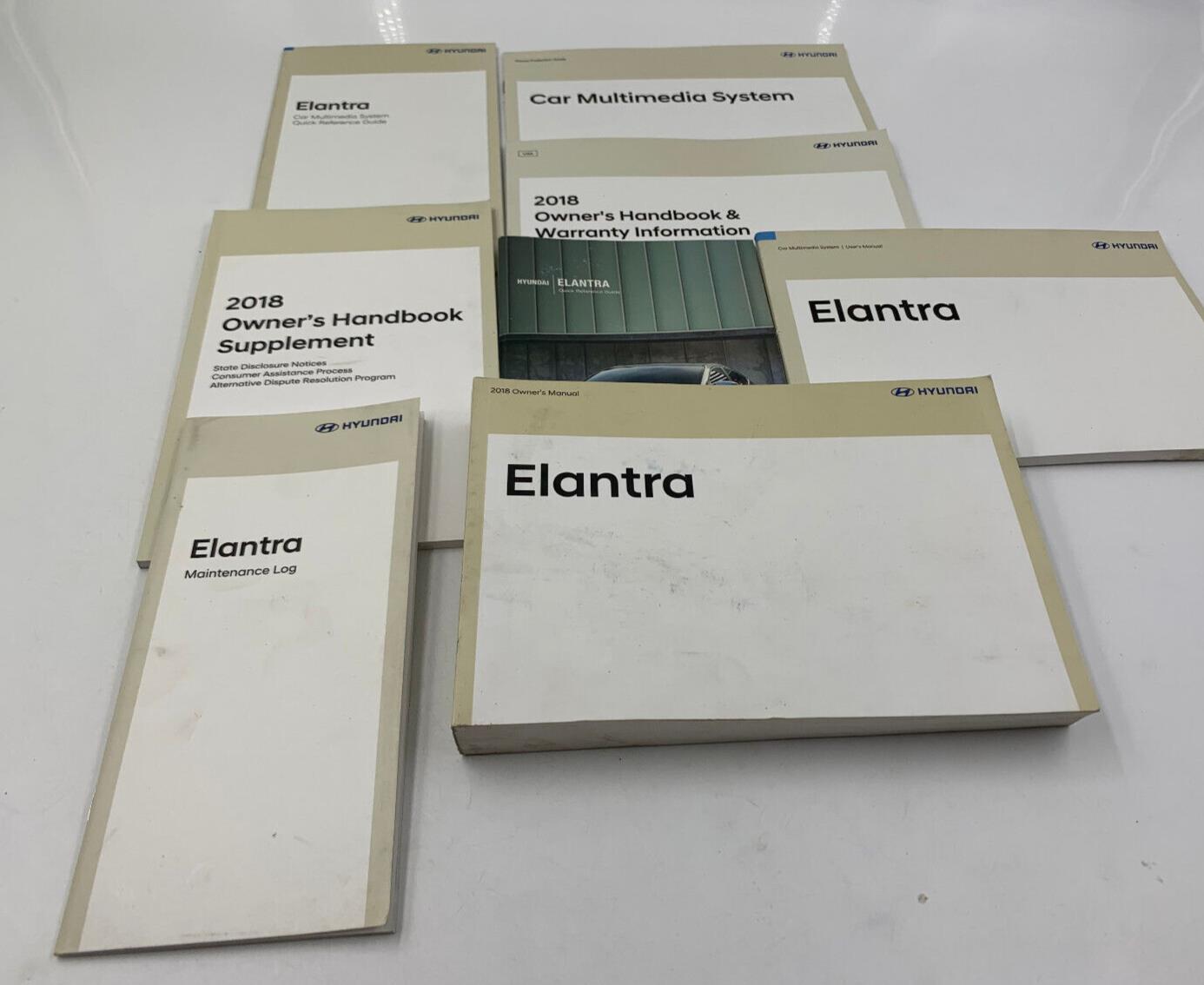 2018 Hyundai Elantra Owners Manual Handbook Set OEM C04B02045