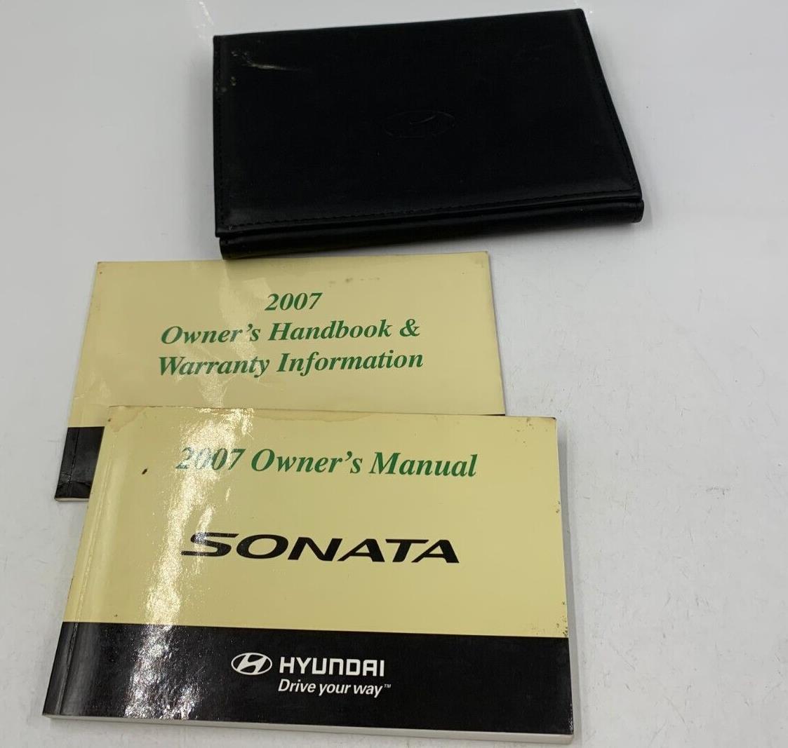 2007 Hyundai Sonata Owners Manual Handbook Set with Case OEM C02B41027