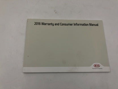 2016 Kia Optima Sedan Owners Manual Handbook Set with Case OEM F01B06085