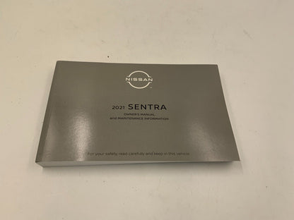 2021 Nissan Sentra Owners Manual Handbook Set with Case OEM B03B50024