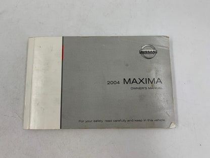 2004 Nissan Maxima Owners Manual Handbook Set with Case OEM A03B48072