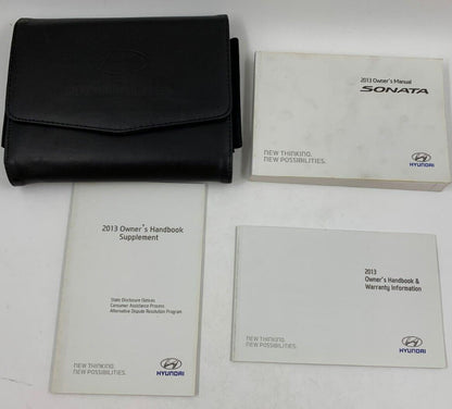 2013 Hyundai Sonata Owners Manual Handbook Set with Case OEM A03B38056