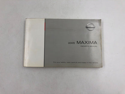 2005 Nissan Maxima Owners Manual Handbook with Case OEM B03B48028