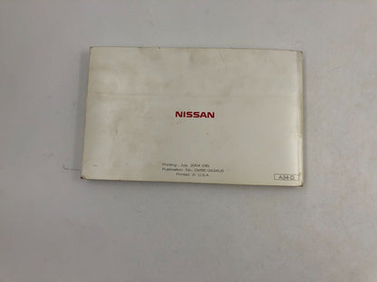 2005 Nissan Maxima Owners Manual Handbook with Case OEM B03B48028