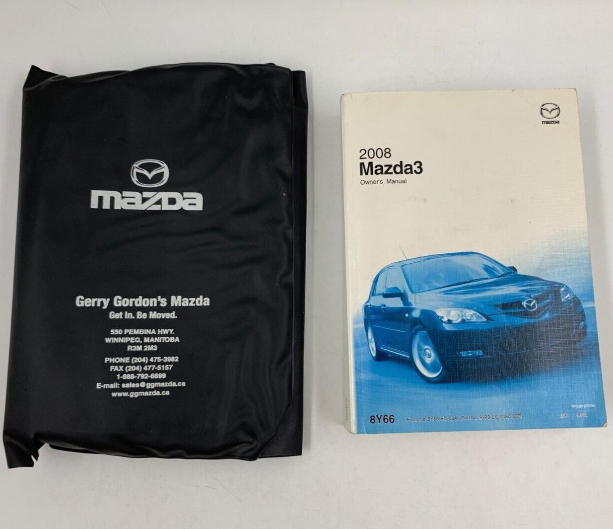 2008 Mazda 3 Owners Manual Handbook OEM B02B42055