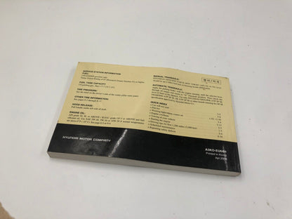 2007 Hyundai Sonata Owners Manual Handbook OEM C01B47026